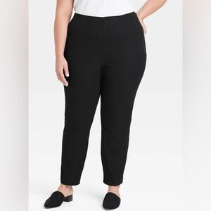 NWT Target A New Day Women's Plus Size High-Rise Skinny Ankle Pants - Black 26W